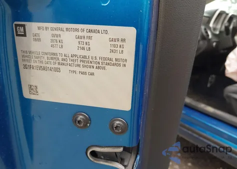 2010 Chevrolet Camaro 1Ls from USA, damaged, VIN 2G1FA1EV5A9141003